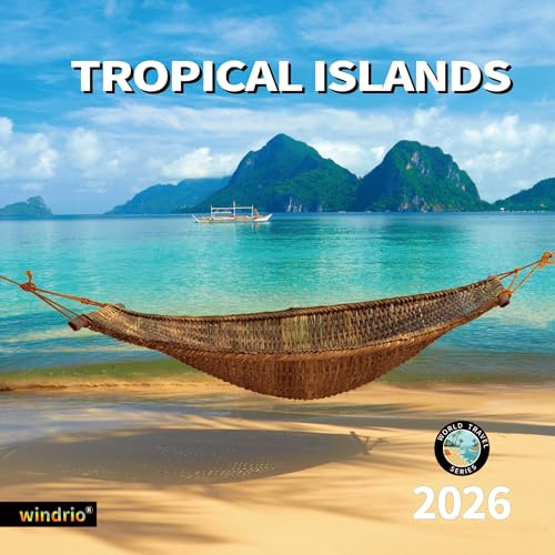 2026 Wall Calendar,Calendar 2026, November 2025 - December 2026, Wall Calendar Tropical Islands, 12 x 24 Opened,Full Page Months Thick & Sturdy Paper for Gift Perfect Calendar Organizing & Planning