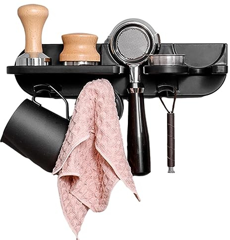 Support De Porte Filtre À Café, Étagère Murale Pour Outils D'expresso, Rangement Mural Pour Outils De Café, Support De Doseur De Café, Support Mural Pour Outils À Expresso Pour Bar, Café (51mm)