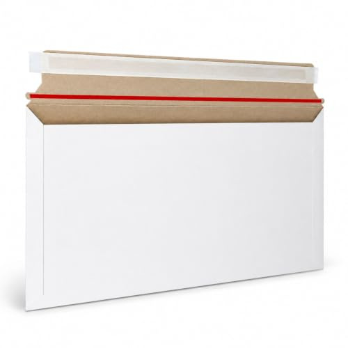 PACKY - Versandtaschen Karton Weiß 323x229 mm - Selbstklebend - 50 Stück