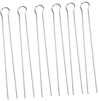 Gogogmee Brochetas Bbq De Acero Inoxidable Para Pinchos Morunos u Forma Ideales Para Parrilla Fáciles De Limpiar