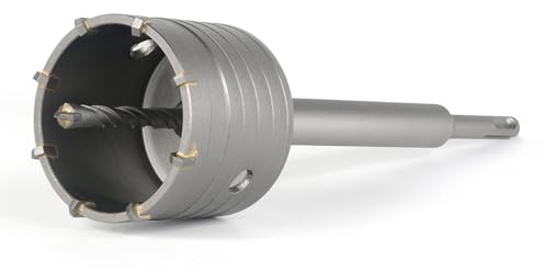 BINOTA 70 mm Scie Cloche Béton Pro SDS-Plus | Carbure de tungstène – Queue 220 mm – Foret cruciforme – Perçage à sec béton, brique, pierre, maçonnerie