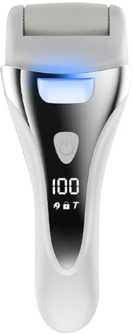 Épilateur électrique pour callosités, brosse à pieds étanche avec double réglage de vitesse, outil de pédicure rechargeable avec affichage de batterie, outil de nettoyage de callosités électrique