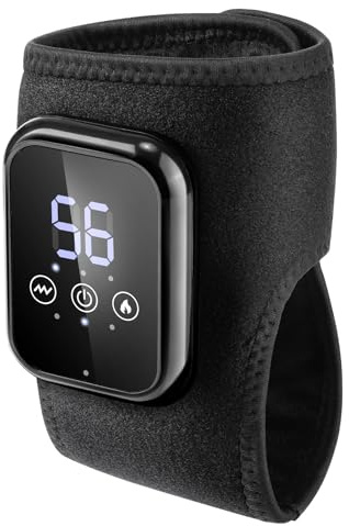 Versatile Heating Pad for Pain with Time Setting Wearable Heating Band for Arm, Tennis Elbow, Leg, Knee, Ankle, Wrap Around Heating Pad with 78 Long Charge Cord (Black)