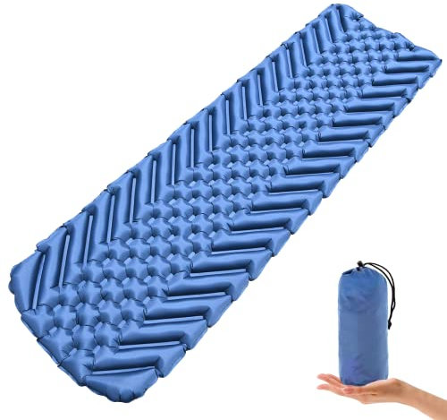 Isomatte Camping Outdoor Ultraleicht Camping Isomatte Aufblasbare, wasserdichte Faltbar Luftmatratze, Kleines Packmass Campingmatte Schlafmatten für Camping Wandern Sport Reisen Backpacking