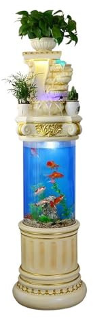 MENGLI-2024 Fuente de Agua de pie Acuario de jardín, Fuente de Cascada de Agua de circulación for Sala de Estar, Paisaje Creativo de decoración de Suelo Grande for el hogar Fuente Independiente(S)