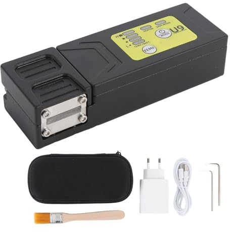 Safety Group pelacables t¨¦rmicos fibra ¨®ptica, herramienta pelado con calefacci¨®n autom¨¢tica, 8 ajustes de temperatura, bater¨ªa recargable, pelacables profesional para instalaci¨®n FTTH