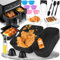 Heissluftfritteuse Zubehör für Tefal EY9018 Dual Easy Fry 5,2/3,1L - Airfryer Zubehör Einschließlich Silikonform, Grillrost, Brotbackformen, Küchenzange, Ölspray, usw