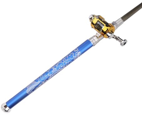 Qkbuza Pocket Fishing Rod,Small Pen Fishing Pole | Folding Trolling Equipment, Pole And Reel Combo For Thanksgiving, Christmas, Kids, Family