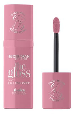 Deborah Milano - The Gloss, Lucidalabbra No Transfer, N.02 Petal, Lip Gloss a Coprenza Leggera e Alta Brillantezza, 4ml