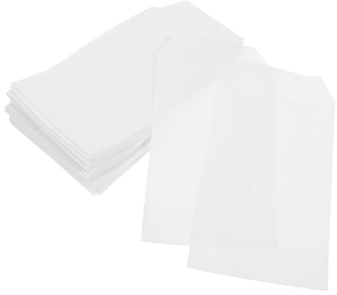 Healifty Sacs De Friandises En Papier Ciré Sachets En Papier Cristal Semi-Transparents 15.00X8.00cm Imperméables Pour Biscuits Bonbons Chocolats Dessert Emballage Cadeau Et Fête 50 Pièces