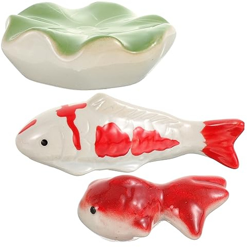 Milisten 3 Stück Teiliges Keramik Schwimmkugel Aquarium Deko Fischbecken Figuren Handbemalt Langlebig Sicher für Tisch und Wasseroberfläche Geeignet