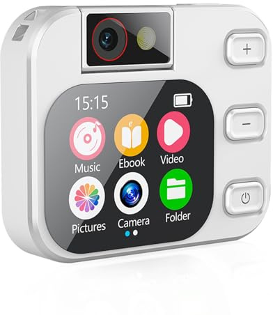 64 Go Lecteur MP3 avec Bluetooth et caméra à 180° Lecteur de musique MP3 portable écran tactile HiFi son sans perte lecteur audio de musique avec haut-parleur intégré enregistreur vocal radio FM prise