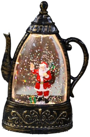 Jooehyer Luce Notturna A LED In Stile Teiera Retrò - Decorazione Natalizia Popolare, Lampada per Bambini, Natale C