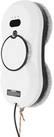 Fyssnn Robot de limpieza de ventanas inteligente con tecnología de pulverización ultrasónica y 3 modos de limpieza, dispositivo de limpieza de ventanas 2800 Pa fuerza de succión, aspirador de ventanas