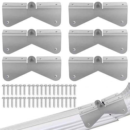 6pcs downedspout cerniera di grondaia acciaio inossidabile con viti facili installazione fai -da -te su rettangolo di qualsiasi dimensione o sottovalutazione quadrata