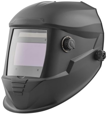 VEVOR Casque de Soudage Solaire à Obscurcissement Automatique Couleur Réelle 100,1 x 59,4 mm, avec 4 Capteurs Arc, Teinte DIN 4/5-9/9-13, pour Soudage TIG MIG Arc, Meulage, Découpe, Série METIS, Noir