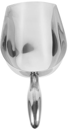 Cabilock Cuillère à Glace INOX Réutilisable Pelle Cuisine Ergonomique à Manche Courbé Pelle Multi-usages pour Farine Glace Grains et Frites Solide et Facile à Nettoyer