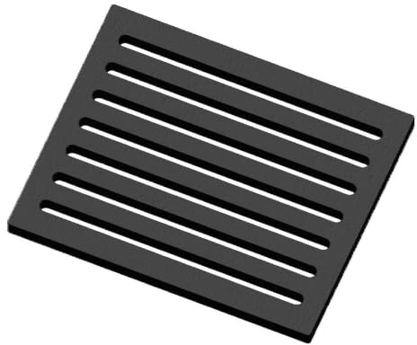 Kaminrost/Ascherost Eckig 290 x 240 x 15 mm für verschiedene Kaminofen Modelle - Ascherost aus massivem Stahl - feuerfest & hitzebeständig - Kaminrost Feuerrost Kaminofen Rost