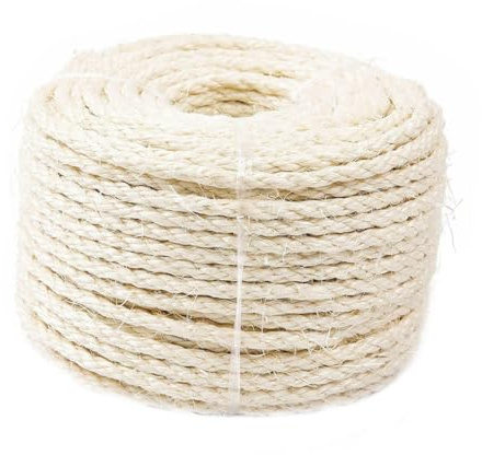GRIRIW Multi-purpose Decorative Hemp Rope Flexible DIY Sisal Twine for Cat Scratching Post Crafting and Home Decor Natural with Random Colors Random Color