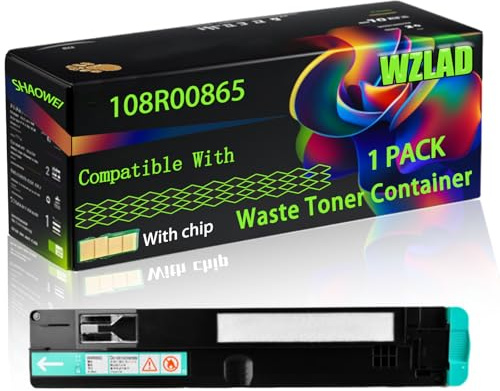 108R00865 108R865 Compatible for Xerox Waste Toner Container with Chip Phaser 7500 7500DN 7500DT 7500DX Printers (1 Pack Black)