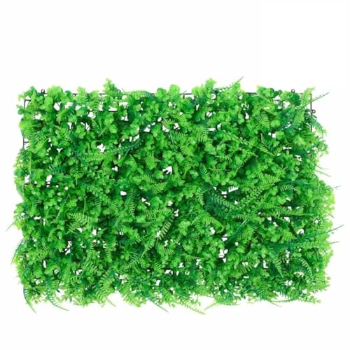 Mangloder - Foglie di felce artificiali, 24 pezzi, verde, in polietilene, 40 x 60 cm, per esterni, terrazze, balconi, giardini, come decorazione e atmosfera privata per pareti e recinzioni