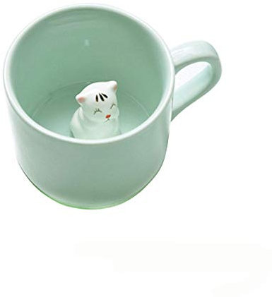 BigNoseDeer Tazza in ceramica da caffè/latte/tè ottimo regalo per la colazione, matrimonio, compleanno, festa del papà, Ceramica,8oz (Gatto)