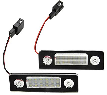 AutoStyle Set LED License Plate Lights compatible with Skoda Octavia & Roomster 2004-2013