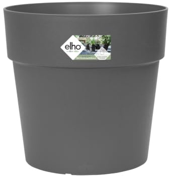elho Vibia Straight 40cm blumentopf - Anthracite | Ø 39 x H 36.8 cm | Für den Außenbereich geeignet | 100 % recycelter Kunststoff