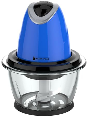 Hachoir électrique Blackpear BHA 013 - Bleu - 300W - Bol en verre - Capacité 1L
