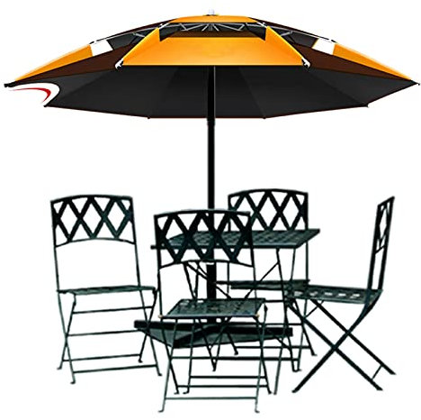 Refue Ø 2M/2.4M /2.6M Sonnenschirm neigbar Strandschirm Windsicherung Anglerschirm mit Schutzhülle & erdspiess, rund UV50+ Schutz Gartenschirm Marktschirm (Color : Yellow, Size : 2.2M/7.2ft)
