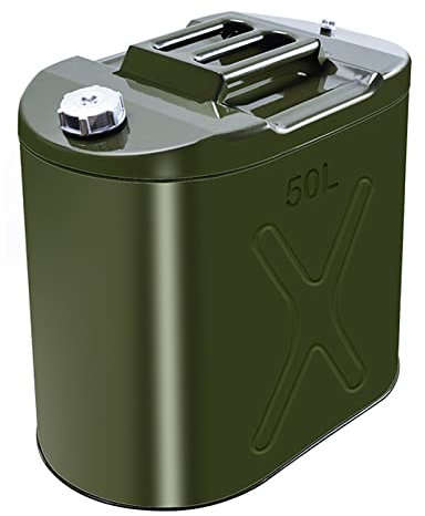 Vuulian Metal Petrol Can 20L-60L Diesel Jerry Puede EL CONTENEDOR DE Combustible DE Coche con Pista Flexible - Green