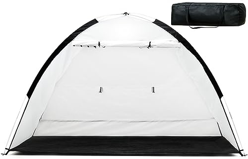 PLANTIONAL Portable Paint Tent, Spray Shelter with Waterproof Floor, Mesh Grid and Rear Vent DIY 7x4x4ft