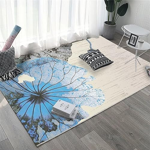 RUGMRZ Bodenteppich Abstrakter chinesischer Stil Bedroom Decor Anti rutsch Teppich Natur teppich100X160cm