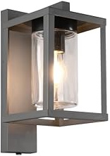 lightling Luna Außenwandleuchte, Dämmerungssensor, IP44, Breite: 16 cm, Höhe: 33 cm anthrazit, Druckguss Aluminium, ohne Leuchtmittel, E27, max: 40W