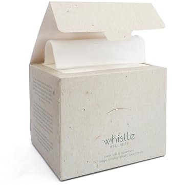 Whistle Wellness® Disposable Face Towel - Soft Biobased Super Absorbent Face Towels - 10×12 Dry Face Wipes for Sensitive Skin - Makeup Remover Face Wipes - Resealable Box - 50 Count (1 Pack)