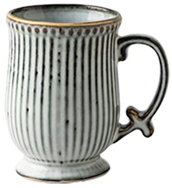 NEBE Tazas Taza a Rayas, Taza de café con Leche, Taza de Agua de cerámica, Taza Multifuncional for el hogar y la Oficina, Perfecta for té, café con Leche, Espresso, Bebida Caliente Tazas para Cafe