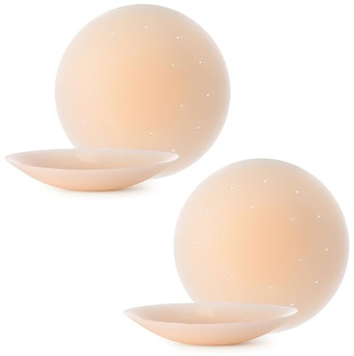 Rocf Rossini Ultra-Thin Reusable Silicone Nipple Pasties Sticky - Breathable Hypoallergenic Breast Cover Stickies Women Adhesive-Free Invisible Bra for Strapless Dress