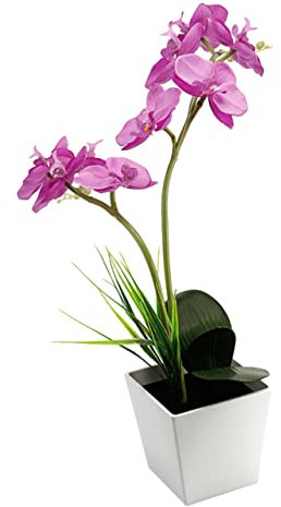 Ciieeo LED Orchideen Tischlampe aus Langlebigen Materialien mit Biegsamen Blütenzweigen 9-led Blumenlicht für Wohnzimmer und Nachttisch Dekoration