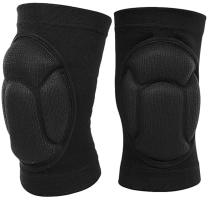 REIFOR Knieschützer Knieschoner Schwamm-Kompressions-Knieschützer, Rutschfest Und Kollisionsvermeidung, Volleyball, Tanz, Yoga, Knieschützer Knieschützer Wandern(Black,XL)