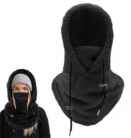 YEWCEP PlüschSturmhaube Mütze Winter Thermo Fleece Sturmhaube für Radfahren, Skifahren, Motorradfahren Damen Herren