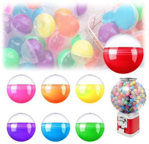 120 pièces de Boules de Bricolage Transparentes, Boules en Acrylique, Boules en Plastique Transparentes à remplir, Petites Capsules Rondes,pour remplir Les Ornements (Bunt durchscheinend)