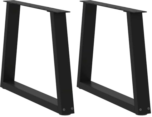 vidaXL Couchtischbeine V-Form 2 Stück Schwarz 50x(42-43,3) cm Stahl