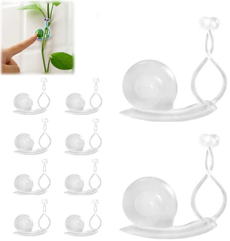 Pothos - Clip per fissaggio a parete per piante rampicanti, gancio adesivo autoadesivo, clip in plastica per ortaggi da giardino, clip invisibile per decorazione interna ed esterna, fissaggio a filo