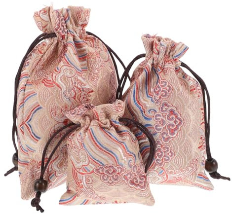 FOMIYES 3 Stück-pack Kleine Schmuckbeutel Aus Weichem Stoff Mit Kordelzugverschluss Vielseitige Satin Geschenkbeutel Für Reise Und Aufbewahrung