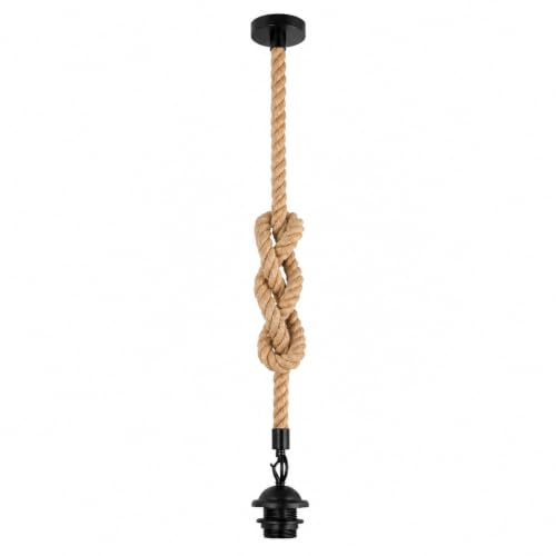 Hemp Ceiling Pendant Light Fitting E27 Lamp Holder 100cm Braided Flex Rope