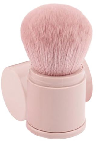 Pennello per Cipria Viso,Pennello da Fard Retrattile - Accessorio Trucco Compatto Portatile, Spugnetta Cosmetici per Trasporto e Casa