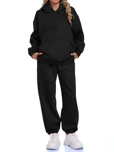 Hibelle Anxiety Relief Graphic Tai Chi Womens Hoodie Sweatsuit Set-Healing Energy,Luck & Wealth-2-Piece Lounge Tracksuit Black XX-Large