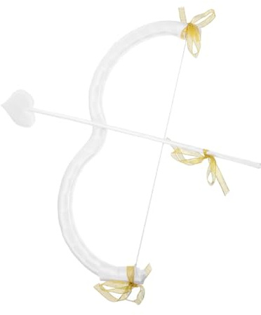 SOLUSTRE Valentinstag Cupid Kostümset Pfeil und Bogen Requisite Cosplay Accessoire Leichtes Bogen Pfeil Satz für Damen Herren Kinder Mottoparty
