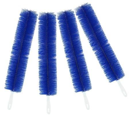 Hoement 4pcs Bendable Fan Dusting Brush with Ergonomic Handles Flexible Plastic Cleaning Brushes for Electric Fans Blinds and Ceiling Portable and Wear Resistant Home Cleaning Tools