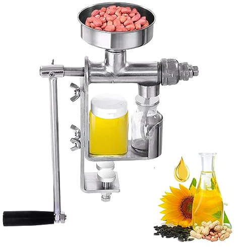 Presse à huile manuelle en acier inoxydable 304 – Extracteur de noix et de graines pour usage domestique, construction de presse à froid de qualité alimentaire